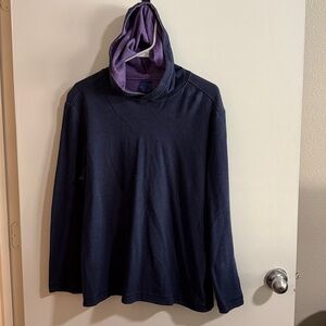 Stylish Navy and Purple Men's Hoodie